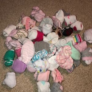 Baby girl - socks & mittens